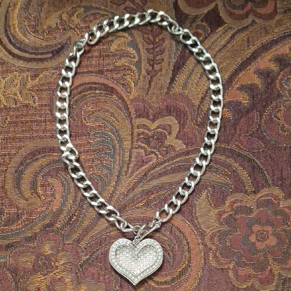 Silver Heart Pendant Necklace